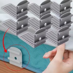 8Pcs Invisible Bed Corner Sheet Grippers Straps Fixing Clip Holder Home Bedroom Organization Racks Non-slip Fixing Device Bed Cover
