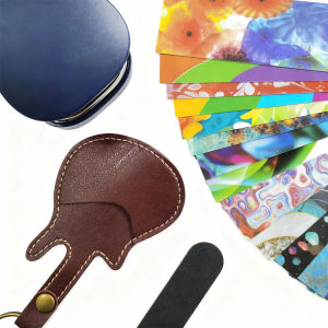 DIY Guitar Pick Punch Maker Recycled Plastic Cards to Plectrum for Acoustic Electric Bass with 15 PCS Pick Strips