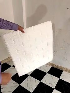 🔥Hot🔥50PCS 35x38cm 3D Foam Bricks Safety Waterproof Self Adhesive Wall Stickers White Wallpaper Stickers Modern Design Wall Bricks for Home Decoration