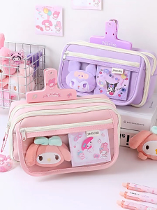 [SG Stock]My Melody 9‑Layer Large Pencil Case 13‑Pcs Stationery Gift Set
