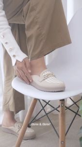 THREE & THREE - Sepatu Sandal Women Mules Flat Slip On Bustong Wanita BA99