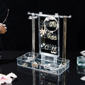 1/2pcs Elegant Jewelry Storage Rack 5-Layer Display Stand Used For Earrings Necklaces Ring Tray Spacious Easy To Assemble