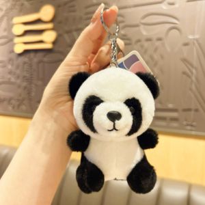 15cm Panda Pendant Plush Toys Cute Animal Panda Keychain Dolls Bags Pendant Cartoon Soft Stuffed Hanging Toys Girl Birthday Gift