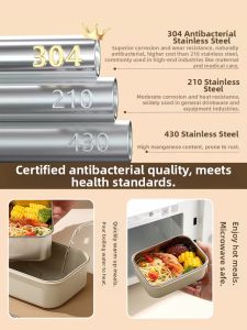 XIAOCHUSHU | Insulated Stainless Steel Lunch Box Microwave Heatable 20oz