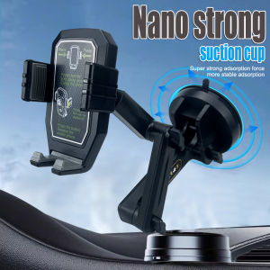 Long Arm Car Phone Mount 360-Degree Rotation Strong Suction Cup Windshield & Dashboard Holder for Secure Mobile Device Placement