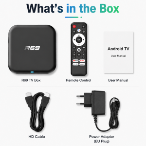 Android 14.0 TV Box R69-1 2026 Global 4K Support Bluetooth 5.0 WIFI 6 8GB RAM 128GB ROM Multi Language Smart TV Media Player