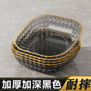Chinese Style Bone Discs Food Grade Tabletop Trash Plate Bone Storage Dish 10 Pieces Home Use Dining Table Waste Tray Crystal Imitation