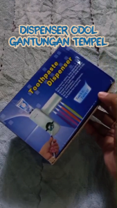 DISPENSER ODOL TEMPAT PENYIMPANAN GANTUNGAN SIKAT GIGI TOOTHPASTE BRUSH TEMPEL DINDING