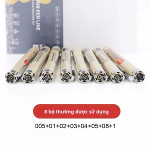 Bộ 12 Bút Vẽ Mực Micron Dành Cho Vẽ Manga - Bút Kẻ Viền Bút Vẽ Nét Dụng Cụ Vẽ Tranh Bút Kim Đen Văn Phòng Phẩm Vẽ Tranh