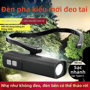 BAIXITANG | Đèn Đeo Trán Đánh Cá Ban Đêm Siêu Sáng Có Thể Nạp Lại Đeo Tai