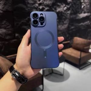 HEXDRAGON Borderless Slim Tough Hard Case for iPhone 14 13 12 Pro Max Casing Magsafe Frameless Phone Cases with Camera Lens Protector