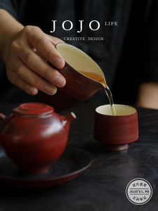 High-quality Tea Drinking Cup for Home Use Jujube Red Owner Cup Tea Bowl Ceramic Material Chinese Style Tea Set from China