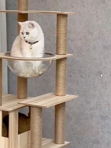 Cat condo tower Cat climbing frame Cat house for Indoor Cats Multi-Level Cat House with Large Perch Luxury