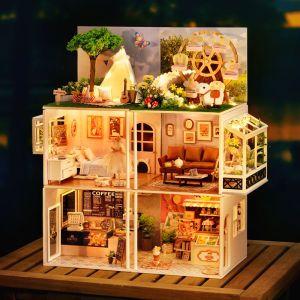 Diy Doll House Miniature Kit Wooden Casa Roombox Dollhouse With Furniture Light Home Handmade Assembly Toys Birthday Gifts