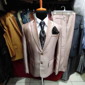 1 stel jas Rose Gold semi woll kilap jas wedding jas nikah jas pernikahan jas kawin jas akat nikah jas pengantin jas manten jas pirwed jas almamater jas blezer jas wisuda jas slim fit jas model baru jas murah jas model korean jas pria formal