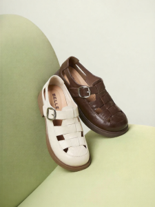 Belle | Retro Breathable Closed Toe Thick Sole Roman Sandals