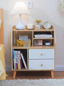 ORANGE ตู้ข้างเตียง พร้อมชั้นวางลิ้นชัก โต๊ะข้างเตียง พร้อมแร็ค ดีไซน์สวย ทนทาน ที่เก็บของอเนกประสงค์