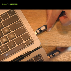 BAVIN CB368 100W PD Fast Charging Type-C Data Cable w/ LED Display for Laptop iPh & Android (Supports 17 Series)