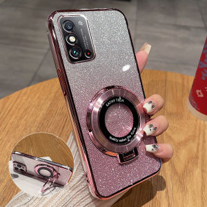 เคสโทรศัพท์ซิลิโคนป้องกันการตกหล่นแบบเต็มจอสำหรับ Huawei Honor X30 Max พร้อมขาตั้ง ดีไซน์น่ารัก ดีไซน์เกาหลี ดีไซน์น่ารัก