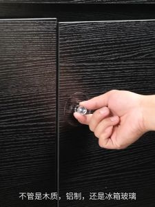 2 Pcs Crystal Hook Handle Punch-free Cabinet Drawer Handle Knobs Acrylic Invisible Wall Hangers Decor Kitchen Hook 隐形门把手