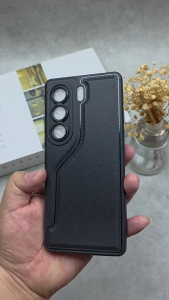 CASE PRO LEATHER BLACK TECNO CAMON 40 / CAMON 40 PRO 5G SOFTCASE MOTIF KULIT SILIKON BLACK