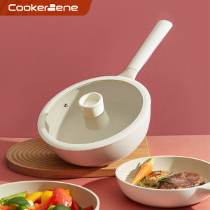 Non-stick Stone Bottom Deep Ceramic Pan