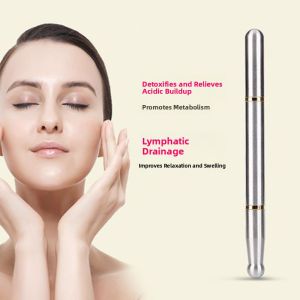 Stainless Steel Magnetic Beauty Fork Meridian Massage Stick Acid Urination Magnetic Therapy Rod round U-Shaped Massage Head