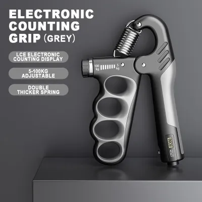 UPRO 5-100Kg Adjustable Electronic Counting Grip Strengthener Five-finger Handgrip Strengthener