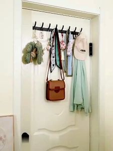 Gantungan Baju Pintu Bor Bebas Aluminium Tebal Pakaian Pintu Kait Dinding Gantungan Penyimpanan Kamar Mandi Toilet Rak Gantung Hook Dapur