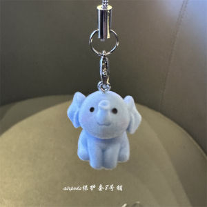 Cute Blue Cartoon Elephant Phone Car Key Bag Airpods Shell Hanging Ornament Digital Accessories Shop Brand Mobile Phone Accessories