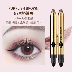 FOMIX Colorful Sparkling Highlight Eye Shadow Pen Double Headed Waterproof Non-smudging Eyeshadow Stick Natural Looking Long-lasting
