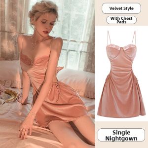 CHENGCHE | Chic & Alluring Silky Summer Camisole Dress With Padding