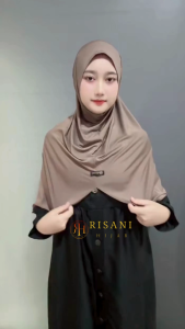Risani Hijab - Jilbab Bergo Jison Instan hijab non pet Jersey/hijab bergo