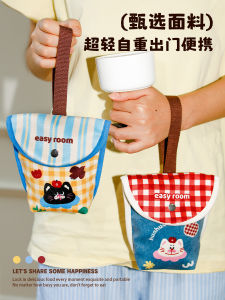 Large Capacity Cartoon Cat Handbag Portable Storage Bag for Outdoors Item Organization MZao Brand Black Cat Plush Handheld