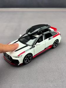 MAKEDA | 1:32 RS6 Alloy Miniature Sports Car Diecast Toys Model Sound Light Pull Back Doors Opened Simulated Interior Design Vehices Gift