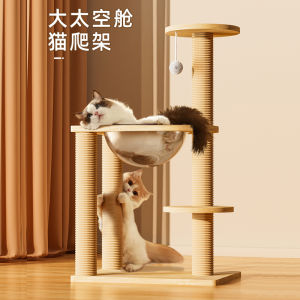 Space Capsule Cat Climbing Frame Cat Litter Cat Tree Integrated Cat Climber Jumping Platform Small Non-Covering Cat Scratching Post