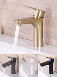 Vòi Sen Vàng Hai Chiều Cao Thấp Dùng Trong Nhà Tắm Màu Trắng Xám Đen Kiểu Dáng Đơn Giản Thiết Kế Đơn Lỗ Vòi Sen Mặt Bàn