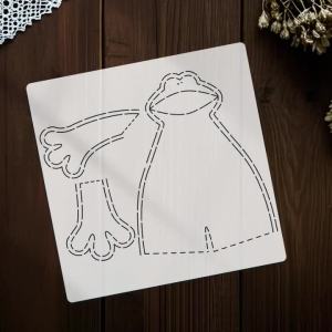 YOMDID 1pc Big Mouth Frog Quilting Template DIY Frog-Shaped PET Pattern Template Precise Cutting Efficient DIY Sewing Tool