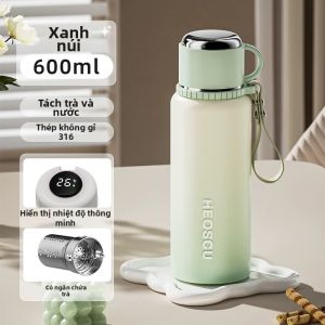 HEOSCU | Bình Nước Pha Trà Inox 316 Cách Nhiệt Hiển Thị Nhiệt Độ