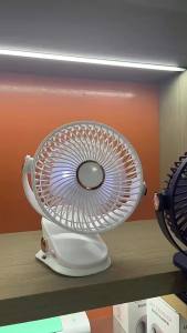 Car Fan USB Small Desk Fan Portable LED Camping Light with Clip Fan Strong Airflow 360 Rotate Speeds Night Light for Car Outdoor