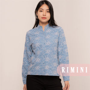 RIMINI - Kemeja Wanita Lengan Panjang Formal Size S-XL - Jenna Embroidery Long Sleeves Top 3017