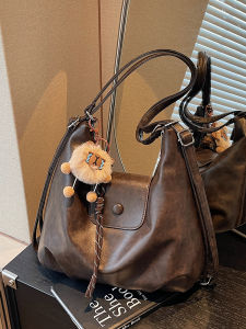 Large Capacity Autumn Winter Womens Fashion Korean Style Tote Bag Commuting Schooling Underarm Bag Single Shoulder Crossbody Bag