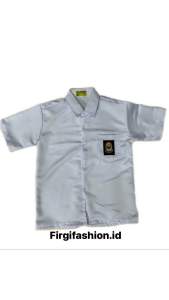 Baju putih SMA laki-laki lengan pendek bahan elemen