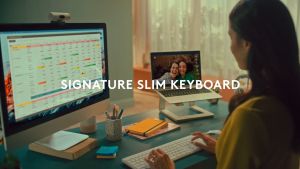 [Online Exclusive] Logitech Signature K950 Wireless Keyboard Sleek Design Switch Typing Between Devices Quiet Typing Bluetooth Multi-OS Windows Mac Chrome - Graphite/Off White