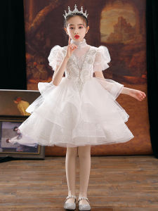 Versatile White Girls Dress