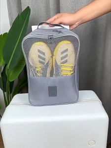 1pc travel shoe storage bag portable three-layer travel storage shoe bag with large capacity