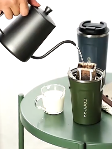 380ml High Quality Stainless Steel Coffee Mug with Leakproof Lid Vacuum Insulation (RANDOM COLOR)