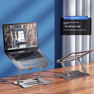 YZ | Đế Để Máy Tính Xách Tay Gấp Gọn Nhôm Có Làm Mát Bằng Không Khí và Điều Chỉnh Chiều Cao 18 Inch