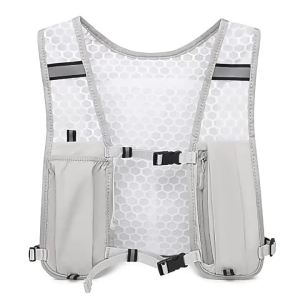 New Running Water Bottle Storage Vest Lightweight Running Vest Reflective Hydration Water Chest Pack With Phone Holder