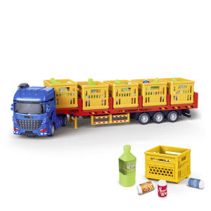 Simulation alloy die-cast freight roadblock fruit and vegetable transport truck baby large car model toy childrens gift
